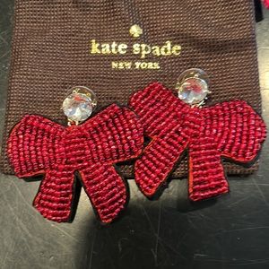 NWOT Kate Spade bow stud holiday earings